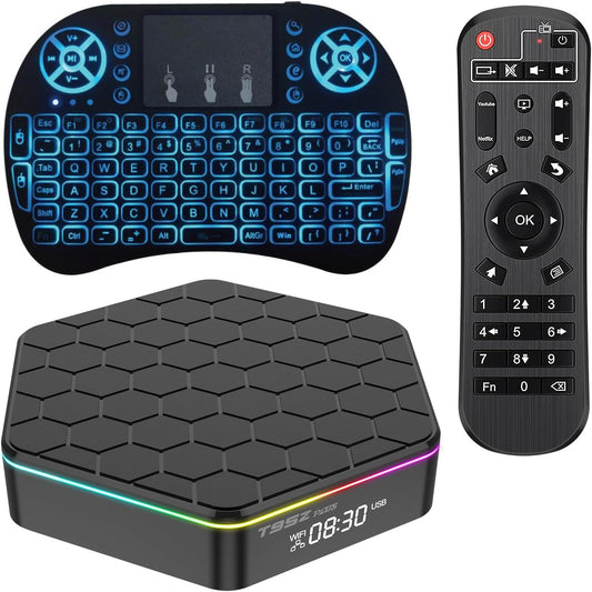 Android 12.0 TV Box 6k/3D HD Tv Box H618 Quadcore 4GB RAM 32GB ROM 2.4G/5.0G Dual WiFi & BT 5.0 Android Box Support Multi-Lingual Iptv Box with LAN Ethernet 10/100M for Movie Game Chat etc.