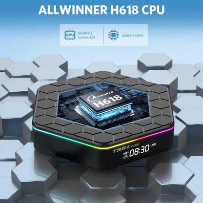 Android 12.0 TV Box 6k/3D HD Tv Box H618 Quadcore 4GB RAM 32GB ROM 2.4G/5.0G Dual WiFi & BT 5.0 Android Box Support Multi-Lingual Iptv Box with LAN Ethernet 10/100M for Movie Game Chat etc.